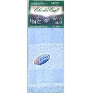  Velour Fingertip Towel 11 Inch X18 Inch  Powder Blue Arts 