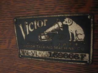 VICTOR VICTROLA TABLE TOP PHONOGRAPH VV VI OAK  