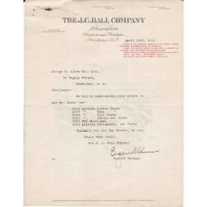 J.C. Hall Company Lithographers, Printers and Binders of 