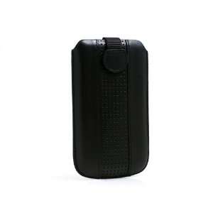   Black Leather Sleeve Case for Smartphone Cell Phones & Accessories