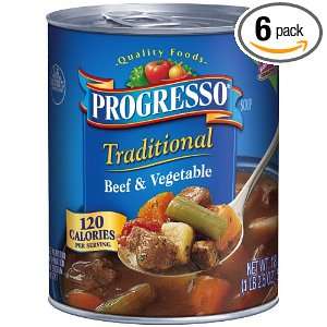 Progresso Traditional Soup, Beef and Vegetable, 18.5 Ounce (Pack of 6)