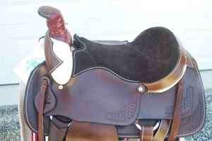 RIDERS CHOICE 17 ROPING SADDLE ALL AROUND RANCH ROPER AMERICAN MADE 