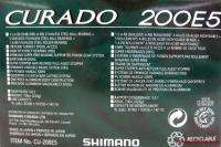 SHIMANO CURADO CU 200E5 5.01 RIGHT HAND BAITCAST REEL 022255109949 