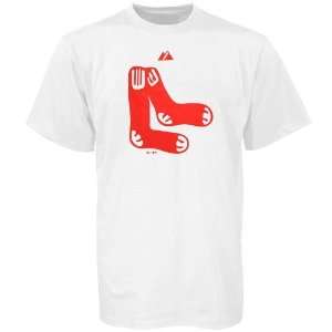  Majestic Boston Red Sox White Cooperstown T shirt Sports 