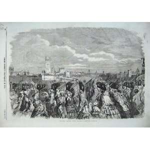   1856 Army Guards Vauxhall Bridge Thames River London