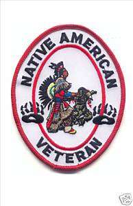 NATIVE AMERICAN VETERAN, Embroidery Patch, Harley,#572A  
