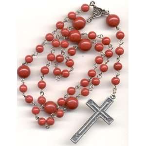  Lutheran Prayer Beads, Rosary   Red Mountain Jade 