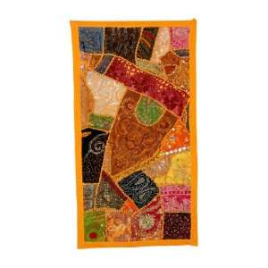   Hanging Tapestry with Sequins & Old Sari Patch Work