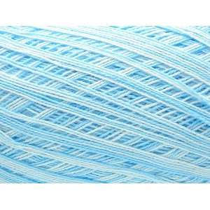 com Free Ship Variegated Baby Blue Size 10 Crochet Cotton Thread Yarn 
