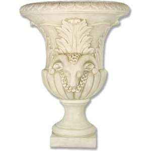   Ram Head Urn (2 Sides) 29 H Inch Earth Tone Patio, Lawn & Garden