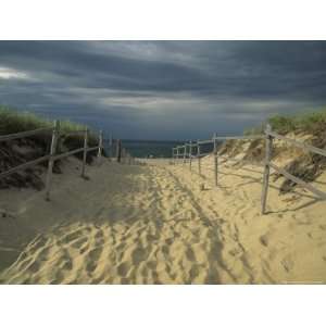  Fence Lined Path To the Beach at Cape Cod National 