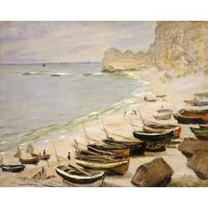  Boat On The Beach at Etretat by Claude Monet. Size 30.00 X 