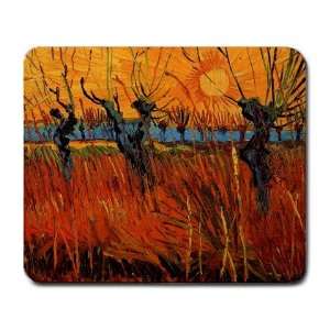  Willows at Sunset By Vincent Van Gogh Mouse Pad Office 