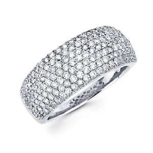   Large Pave Round Diamond Ring 1.51 ct (G H Color, I1 Clarity) Jewelry