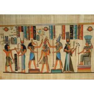 Group of Nefertary EGYPTIAN PAPYRUS 27x35in(60x90cm) 