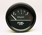 Auto Gage Electrical Fuel Level Gauge 2 5/8 Dia Black Face 2315 73 10 