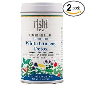 Rishi Tea White Ginseng Detox, 2.5 Ounce (Pack of 2)  