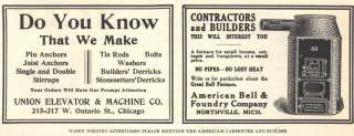 1910 f ad american bell foundry co northville union elevator  