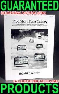 BRUEL & KJAER MICROPHONE SOUND MEASUREMENT 1986 CATALOG  