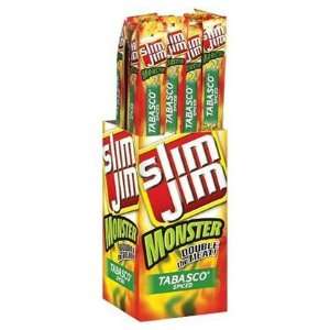  Slim Jim Monster Smoked Snacks, Tabasco, 1.94 oz Sticks 