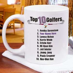  Top Ten Women Golfers Ceramic Coffee Mug