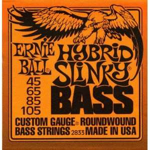 Ernie Ball Electric Bass Guitar   Roundwound Hybrid Slinky, .045 