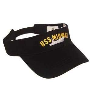  USS MIDWAY MAGIC SAN DIEGO NAVAL MUSEUM VISOR HAT BLACK 