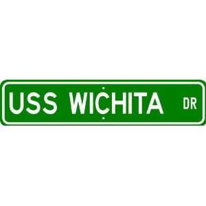 USS WICHITA AOR 1 Street Sign   Navy Patio, Lawn & Garden