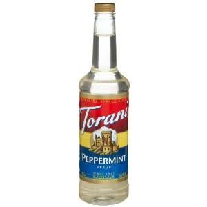 Torani Peppermint Coffee Syrup 25oz   Plastic Bottle  