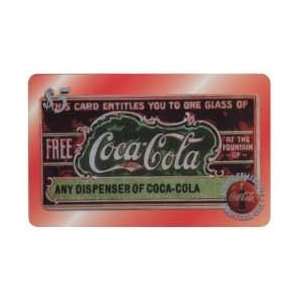    Coca Cola 96 $5. Etched Acetate Free Coke Sampling Coupon #1 of 5
