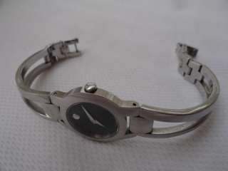 LADIES STAINLESS STEEL WOMENS SILVER AMOROSA MOVADO WATCH Model #84 E4 