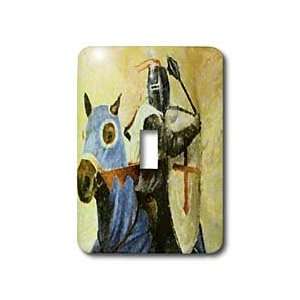  Florene Childrens Art   Blue and Brown Medieval Knight and 