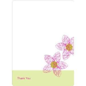  Thank You Card for Spriograph Flowers Bridal Shower 