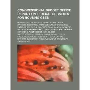  Congressional Budget Office report on federal subsidies 