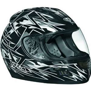 Vega Havoc Adult Altura Sportsbike Motorcycle Helmet   Metallic Black 