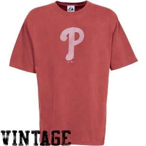  Majestic Philadelphia Phillies Heather Red Big Time Play T 
