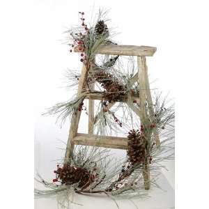  Artificial Pine Garland with Large Natural Pine Cones and Artificial 