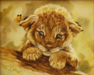 Clancy Cherry KITTEN cat lion cub art LMT ED very RARE  