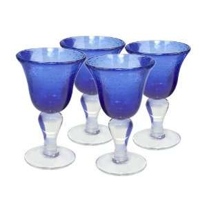  Artland Iris Wine, 8 Ounce, Cobalt Blue, Set of 4 Kitchen 