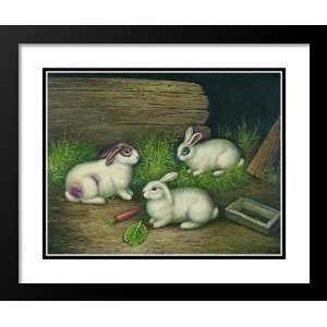 Arts Uniq Exclusives Framed and Double Matted Print 20x23 Hare Haven 