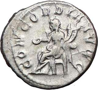   Philip I Wife 244ADRare Authentic Ancient SILVER Roman Coin JUNO