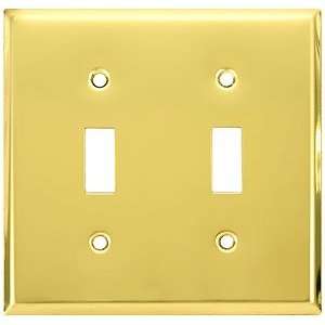  Brass Electric Switch Cover. Classic Double Toggle Switch 