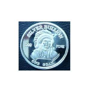  .999 Fine Silver Bullion Coin  Pure Silver  Indian Chief 
