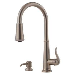   Ashfield Lever Handle Pull Out Faucet, Rustic Pewter