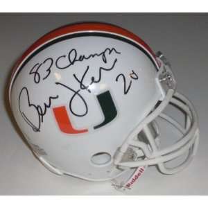 Bernie Kosar Autographed University of Miami Mini Helmet   83 Champs 
