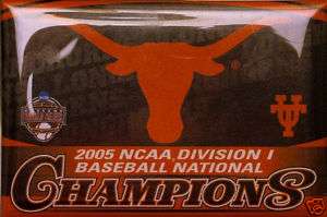 Texas Longhorns Baseball 2005 National Champions Pin UT  