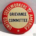 United Steelworkers Grievance Com Union Pin Back Button