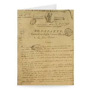 Instructions to soldiers issued by Napoleon   Greeting Card (Pack of 