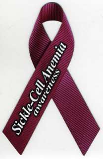 Sickle Cell Anemia Awareness Ribbon Magnet. These realistic ribbon 