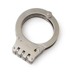 Hiatt Handcuff Big Guys Light Weight Steloy Hinge Handcuffs, Nickel 